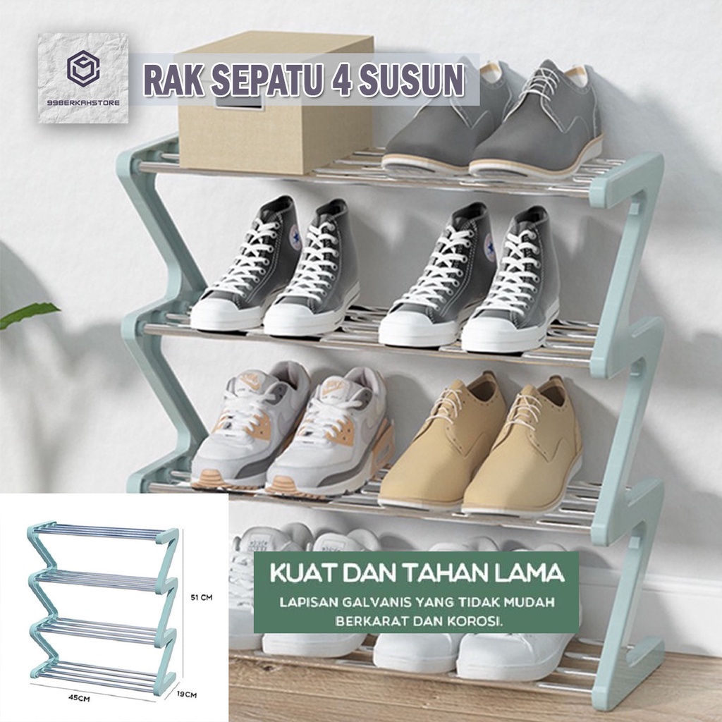 Jual Rak Sepatu Zigzag Rak Sandal Susun Rak Sepatu Serbaguna Z