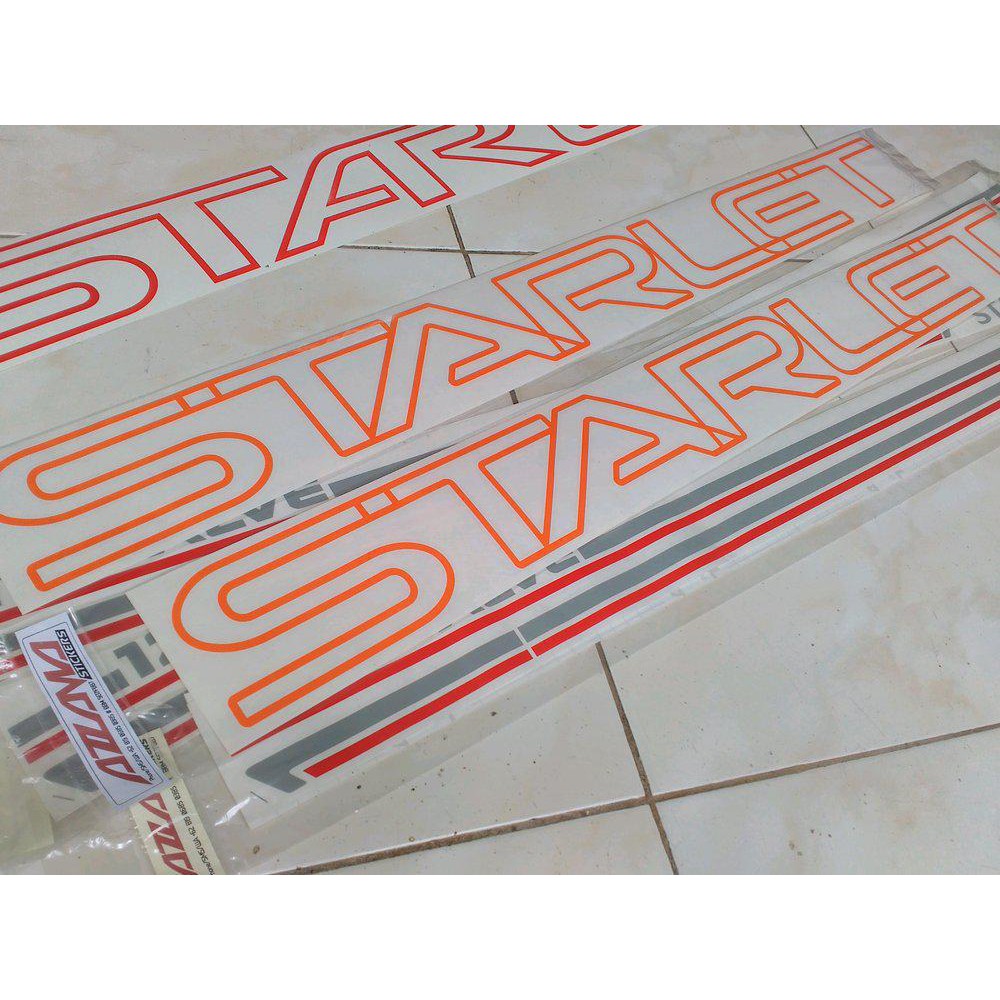 Jual Sticker Decal Toyota Starlet Stiker kaca belakang Klasik | Shopee ...
