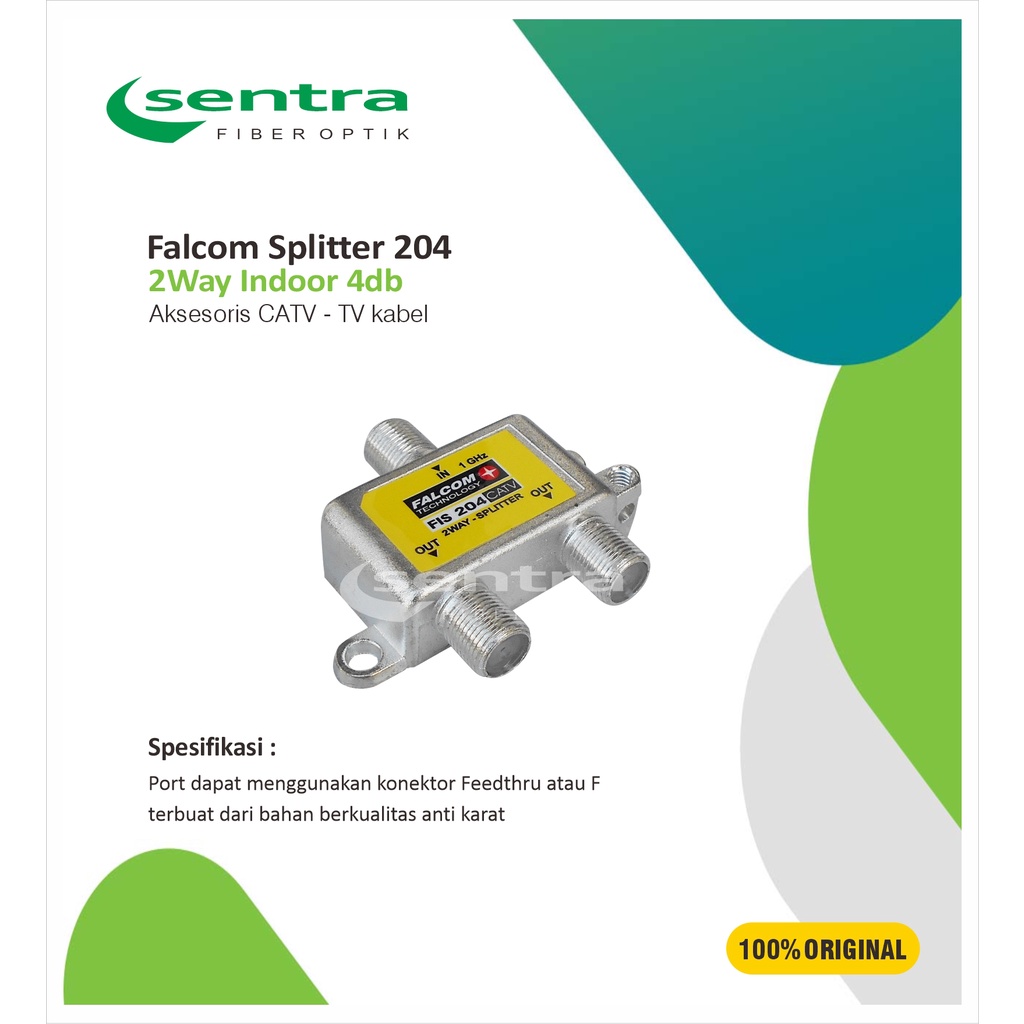 Jual Falcom Technology Splitter 2 Way Indoor FIS 204 Aksesoris CATV ...