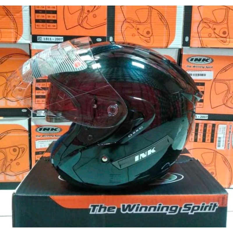Jual HELM INK METRO BLAK METALIK DOUBLE VISOR ORIGINAL PULL WARNA ...