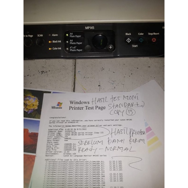 Jual printer mp145 / mp160 multi fungsi modif normal siap pakai seken ...