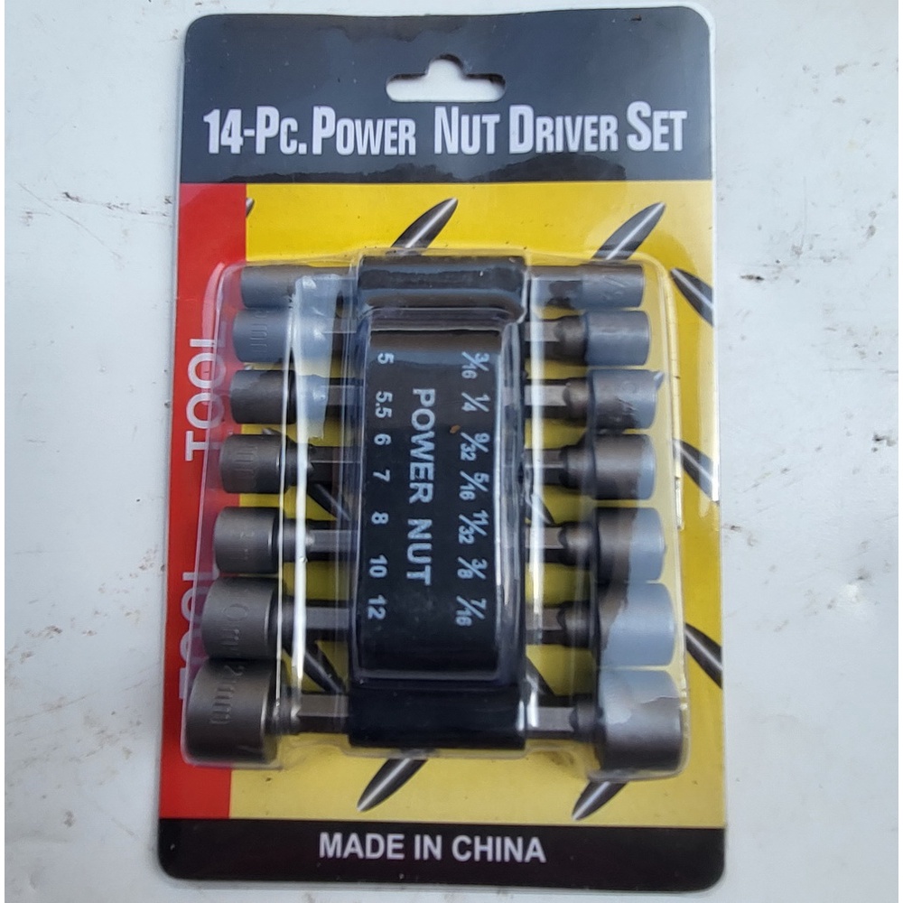 Jual Power Nut 14 PCS Driver Bor Bit Set SEA Metric Socket Wrench ...