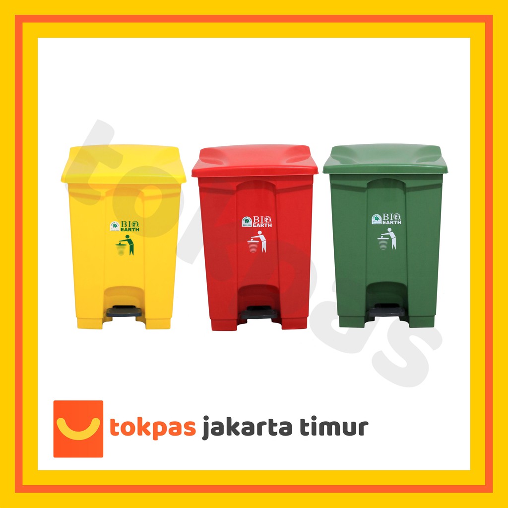 Jual Tempat Sampah Injak Dengan Tutup Trash Bin Tong Sampah Injak 50 ...