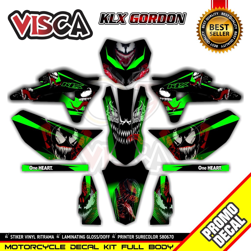 Jual Decal Klx Gordon Full Body Stiker Klx Gordon Full Body Dekal Klx Gordon Decal Gordon Klx