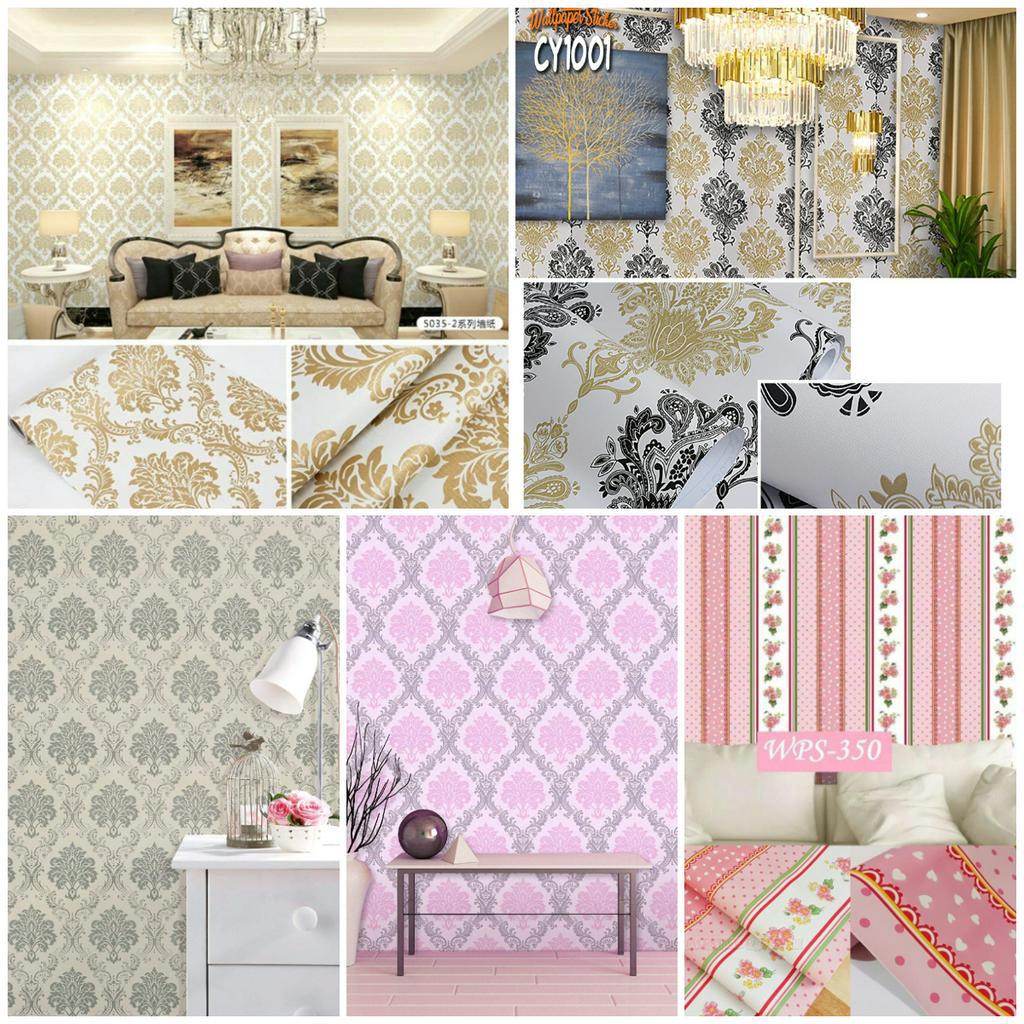 Jual WALLPAPER DINDING KAMAR TIDUR 45CMX1M WALPAPER DINDING RUANG TAMU