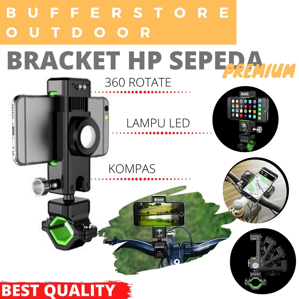 Jual dudukan hp holder bracket smartphone sepeda lipat mtb roadbike ...