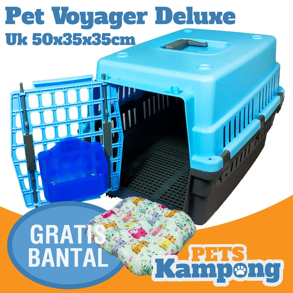 Jual Pet cargo Deluxe Tas travel hewan TERMASUK TRAY ukuran medium