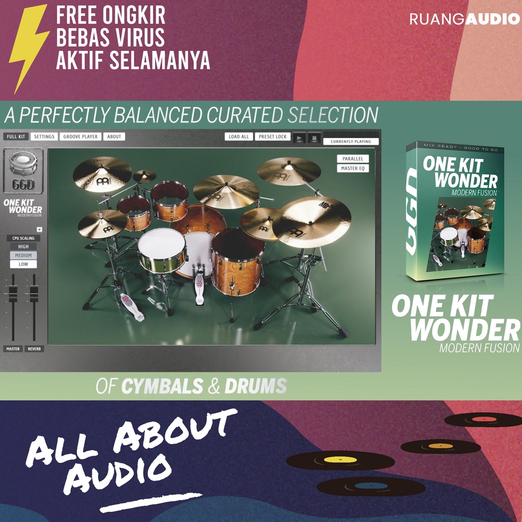 Jual GetGood Drums One Kit Wonder Modern Fusion + Kontakt 7 ( Full