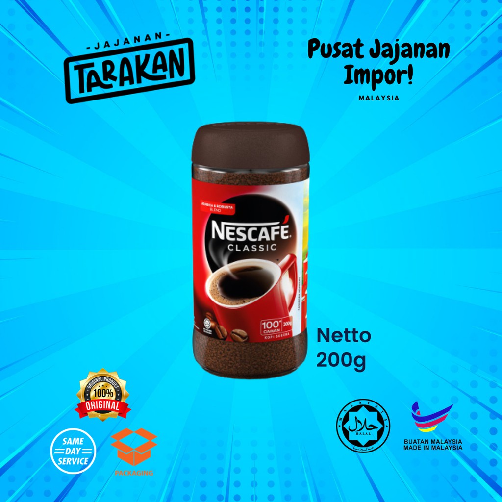 Jual Nescafe Botol 200gr Malaysia Shopee Indonesia