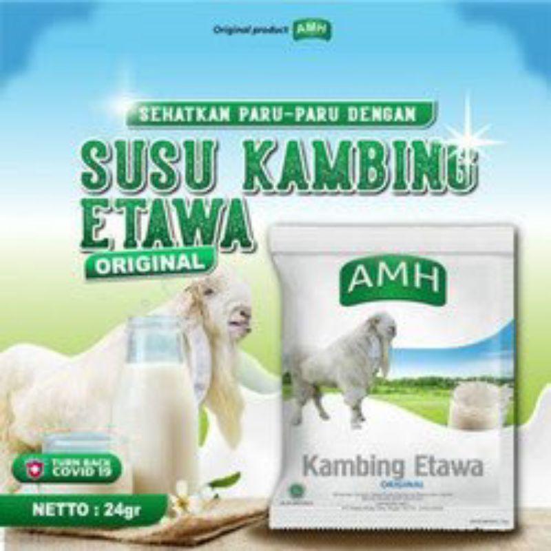 Jual susu kambing original 10sachet susu kambing AMH original | Shopee