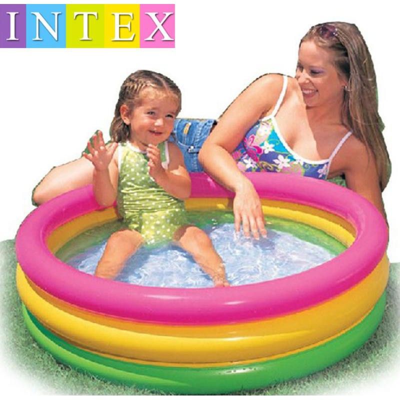 Jual Intex Kolam Renang Swimming 3 Ring Karet 61 x 25 cm Sunset Glow ...