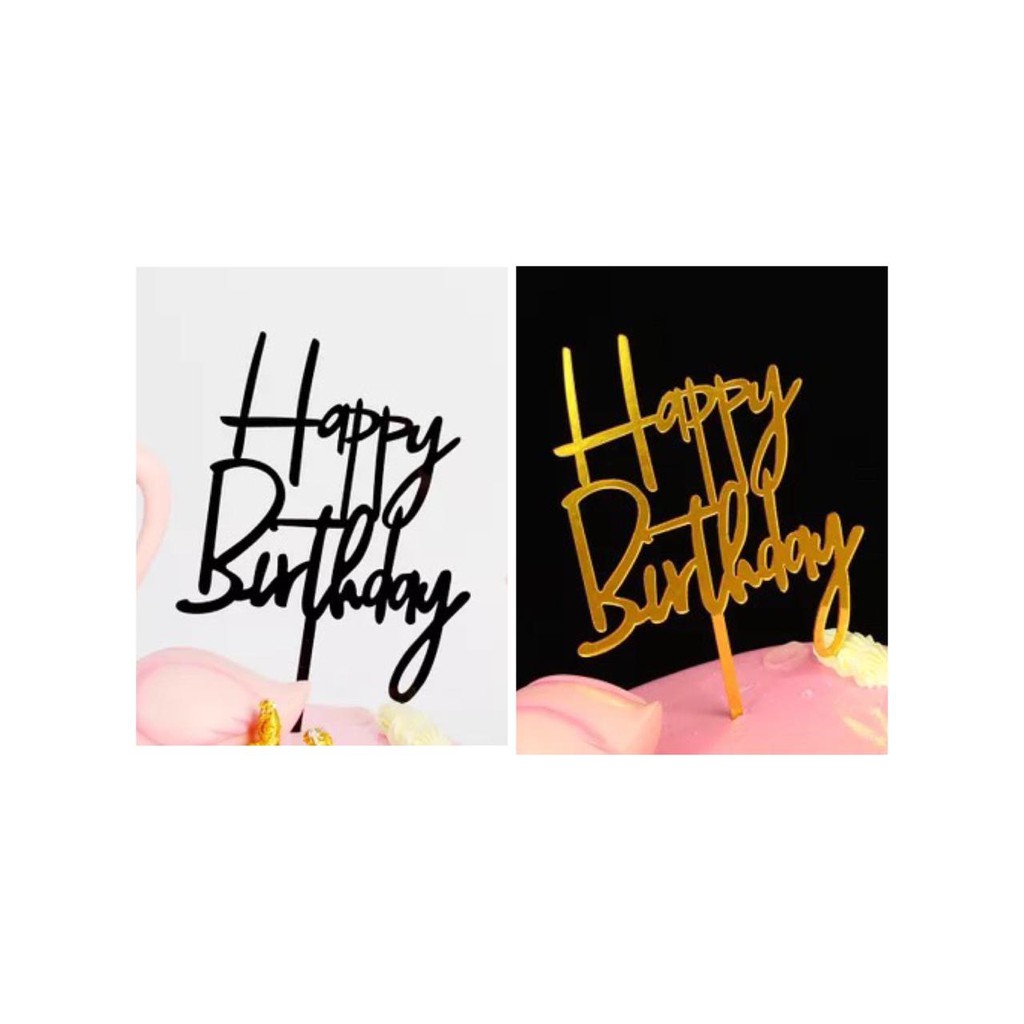 Jual Topper Cake Acrylic Happy birthday | Shopee Indonesia