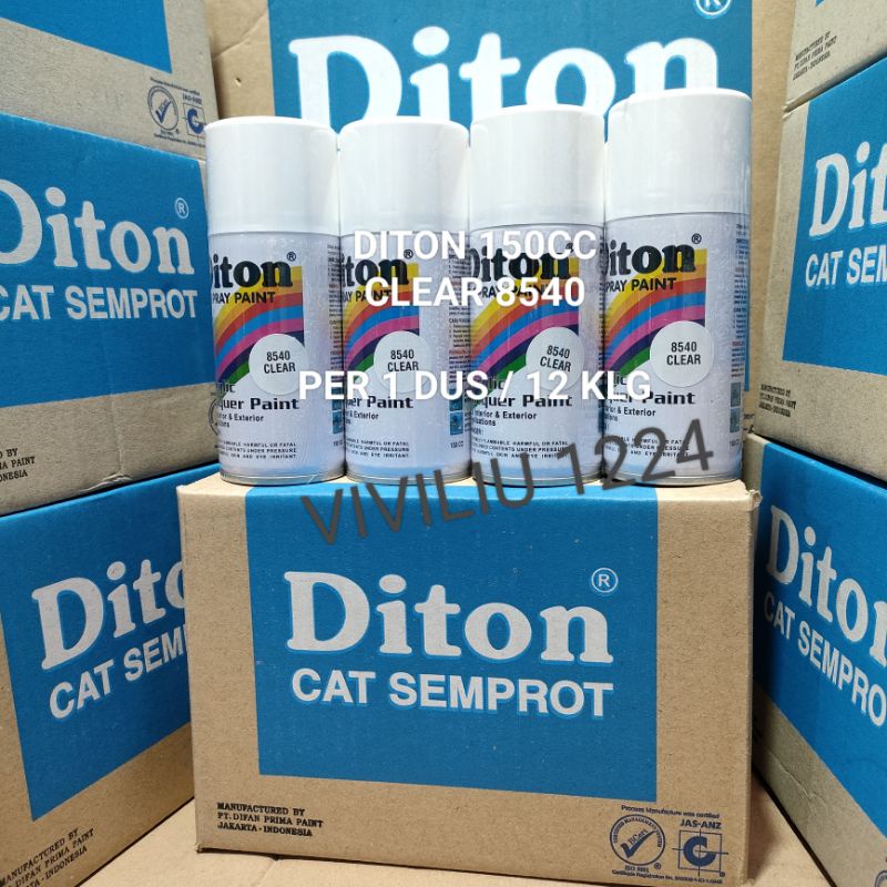 Jual Pilok Cat Diton Clear 8540 Per 1 Dus 12 Klg Pernis 150cc Harga Per 1 Dus 12 Cat Semprot 5350