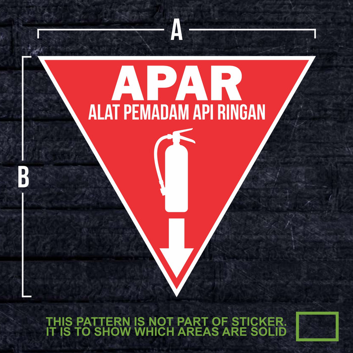 Jual Utrs0e4 Sticker Tanda Pemasangan Alat Pemadam Api Ringan Apar 22 ...