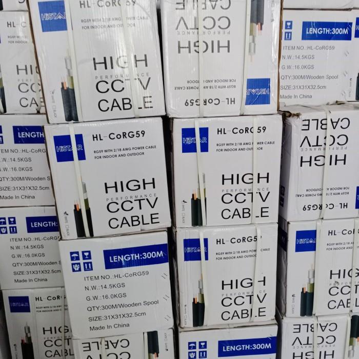 Jual Kabel Cctv Kabel Rg59 Plus Power Histar Kabel 2 Jalur Warna Putih ...