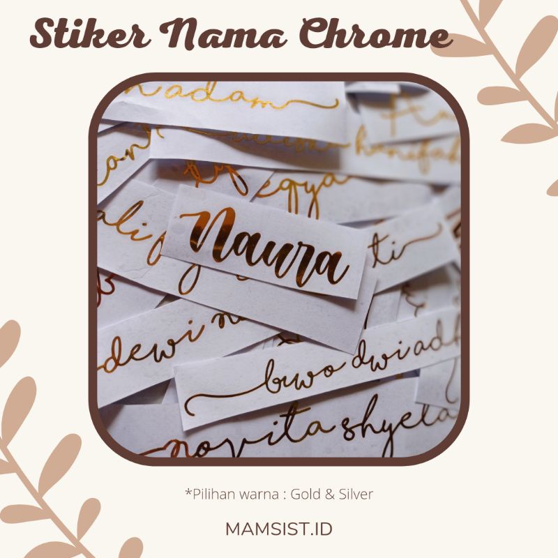 Jual [CHROME] STIKER NAMA/STICKER NAMA CHROME-HOLOGRAPHIC | Shopee ...