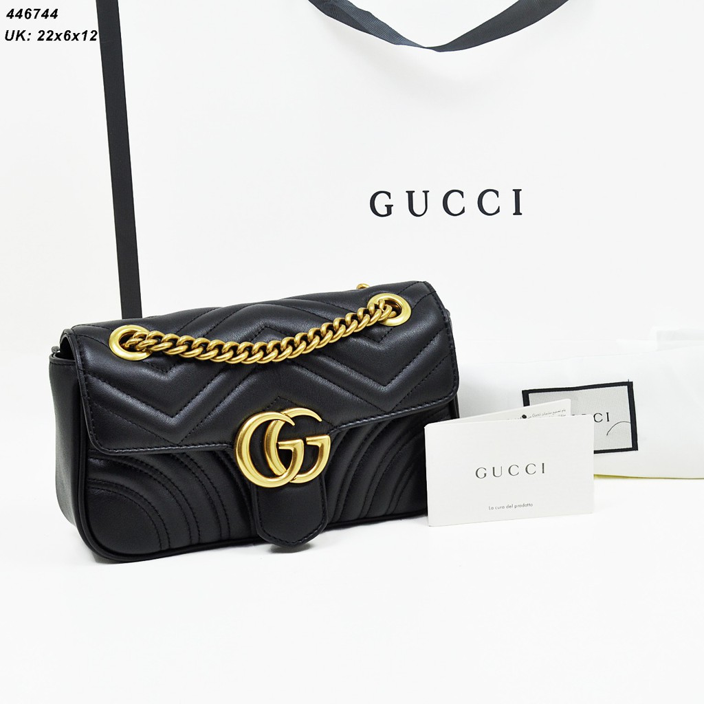 TAS GUCCI MARMONT MINI SLING 446744 TAS FASHION WANITA TAS CANTIK TAS SELEMPANG TAS SANDANG