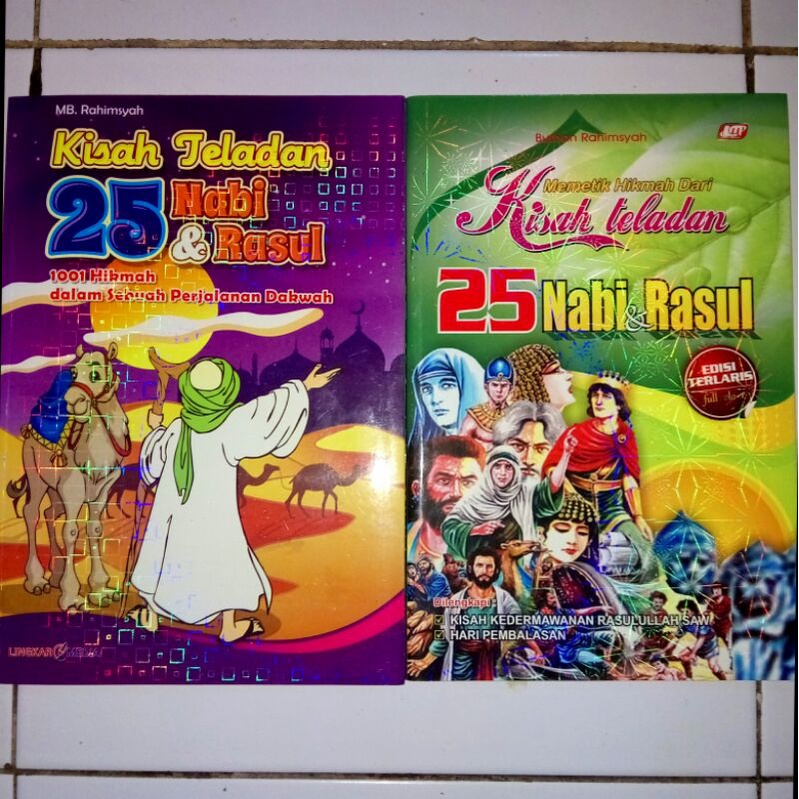 Jual Buku Cerita Anak Berwarna, Cover Hologram Kisah Teladan 25 Nabi ...