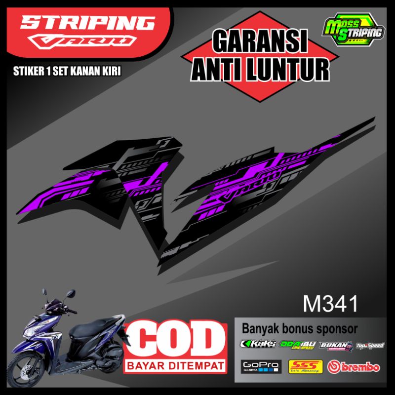 Jual Striping Vario Techno Pgm Fi Sticker Stiker List Lis Variasi Vario Techno Pgm Fi