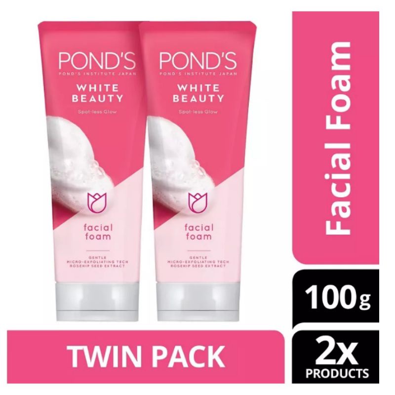 Jual PONDS Bright Beauty Facial Foam 100g - TWIN PACK | Shopee Indonesia