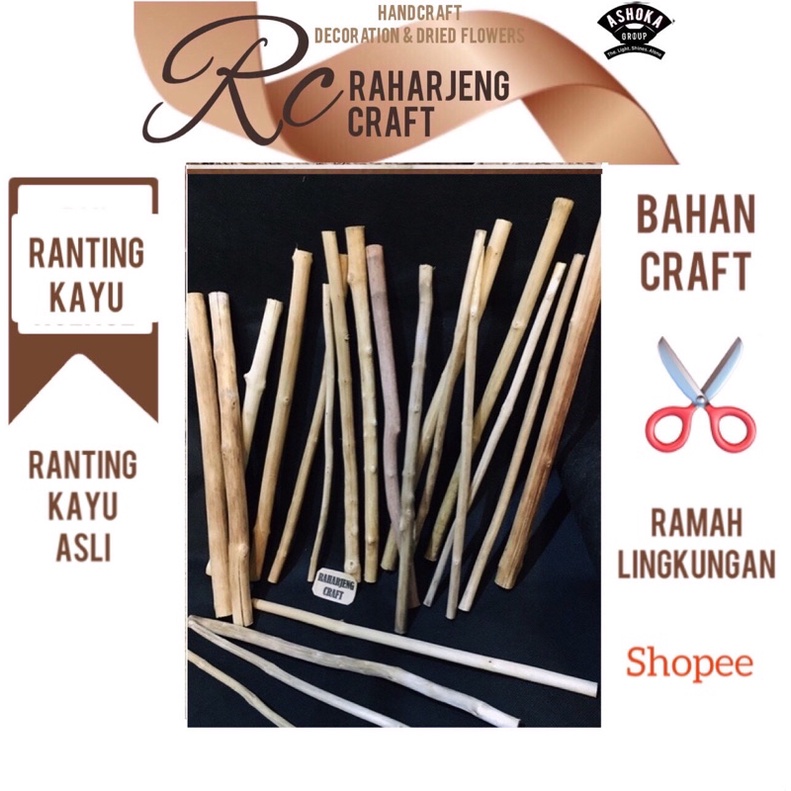 Jual 048|| 1 pcs Ranting kayu macrame 30cm - 40cm dekorasi hiasan ...