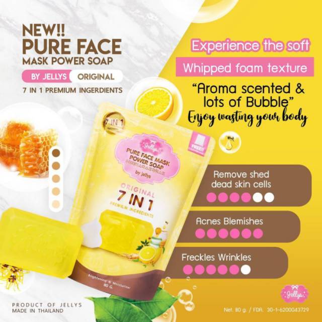 Jual MULTIPRO88 JELLYS PURE FACE MASK POWDER SOAP / Sabun Wajah Pure