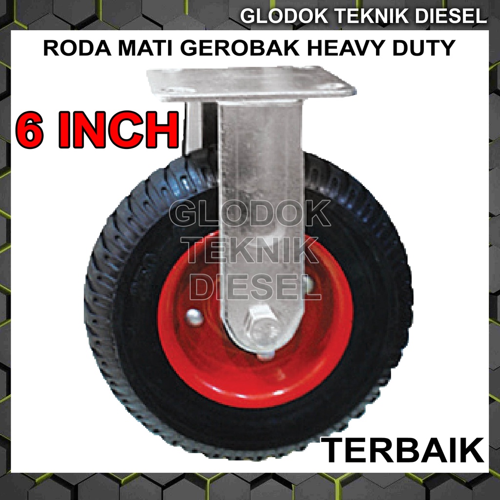 Jual Roda Karet Mati HEAVY DUTY Trolley Troli 6" Inch Troly Gerobak ...