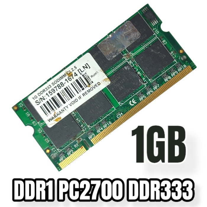 (未使用･未開封品)　No brand DDR333(PC2700) SO-DIMM 200pin 1GB ノート用 og8985z Laptop Memory Ram SO-DIMM PC2700 DDR 333 MHz 200PIN 1GB