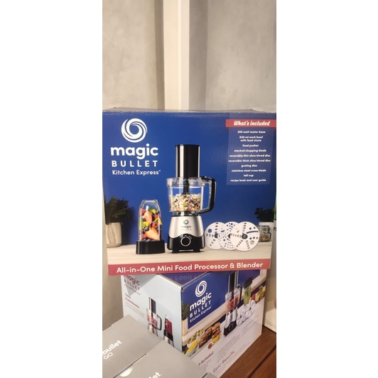Magic Bullet Kitchen Express Blend Zubehör-Set – Mit Hohem & Kurzem Becher, To-Go-Deckel & Wiederverschließbarem Deckel – Ideal Für Kleine Portionen & Dips