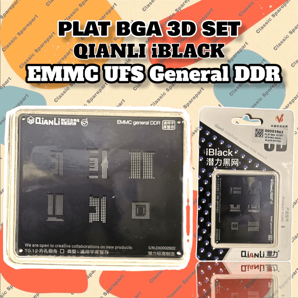 Jual Cetakan Plat Bga Ic Emmc Ufs D Set Qianli Shopee Indonesia