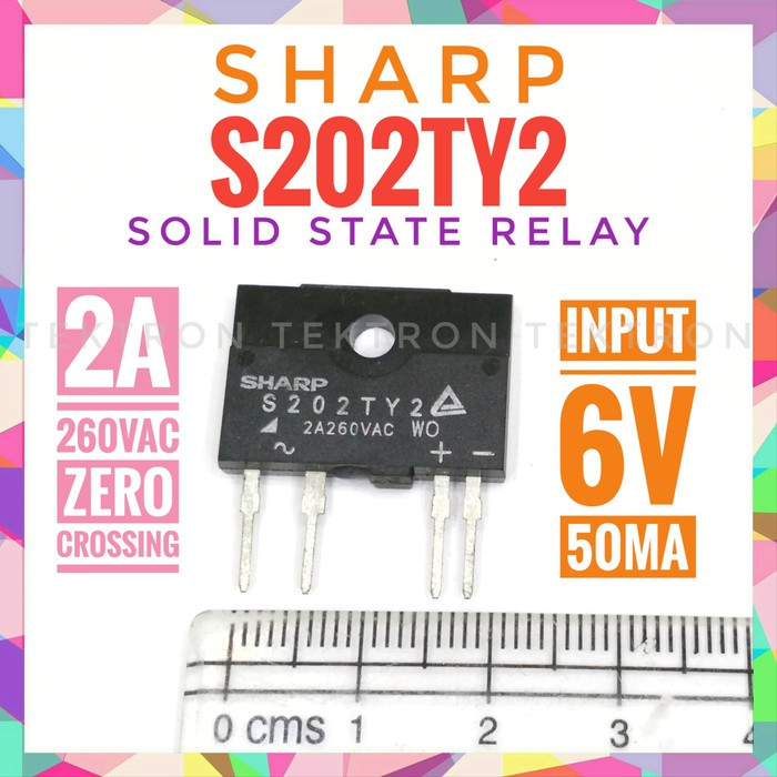 Jual SHARP SSR S202TY2 solid state relay zero crossing built in 2A