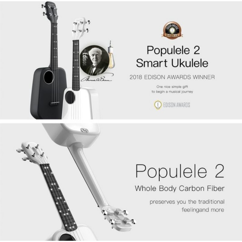 Jual POPULELE 2 SMART UKULELE 4 Strings - Guitar Mini - Gitarlele ...