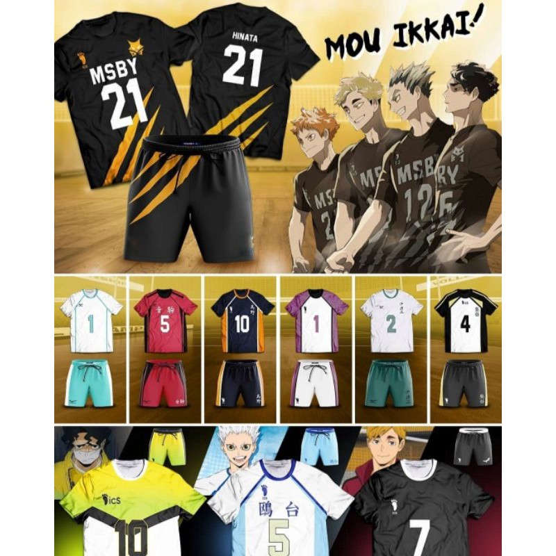 Jual Jersey Haikyuu fullprint Anime msby / kaos haikyuu / kaos anime ...