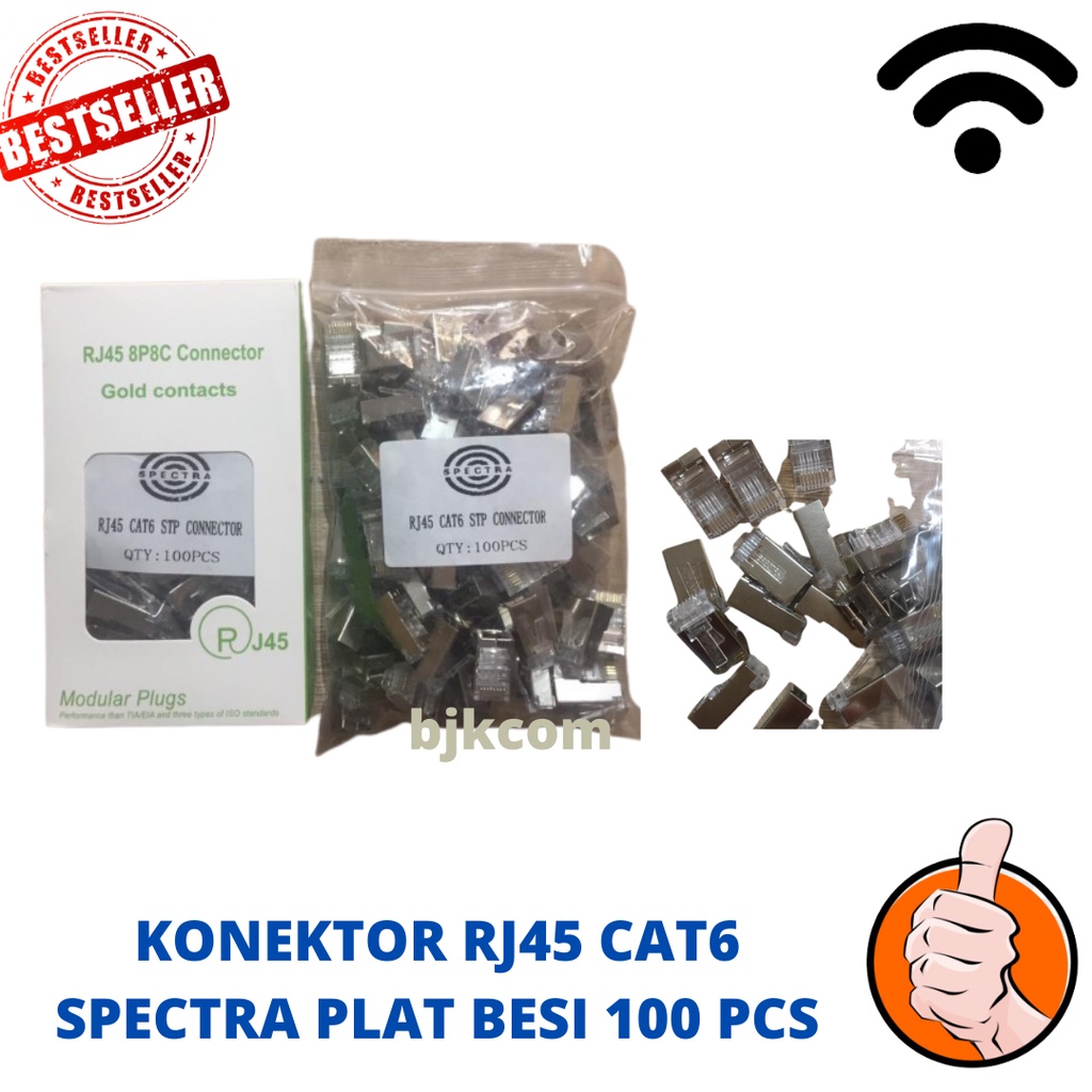 Jual KONEKTOR RJ45 CAT6 SPECTRA BESI 100 PCS | Shopee Indonesia