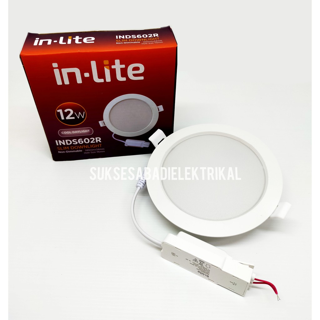Jual LAMPU DOWNLIGHT LED PANEL BER-GARANSI INLITE 12 W INDS 602R ...