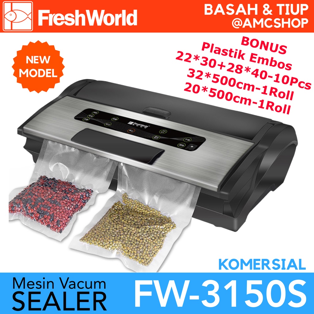 Jual FRESH WORLD FW-3150 FW-3150S Mesin Vacuum Sealer Komersial