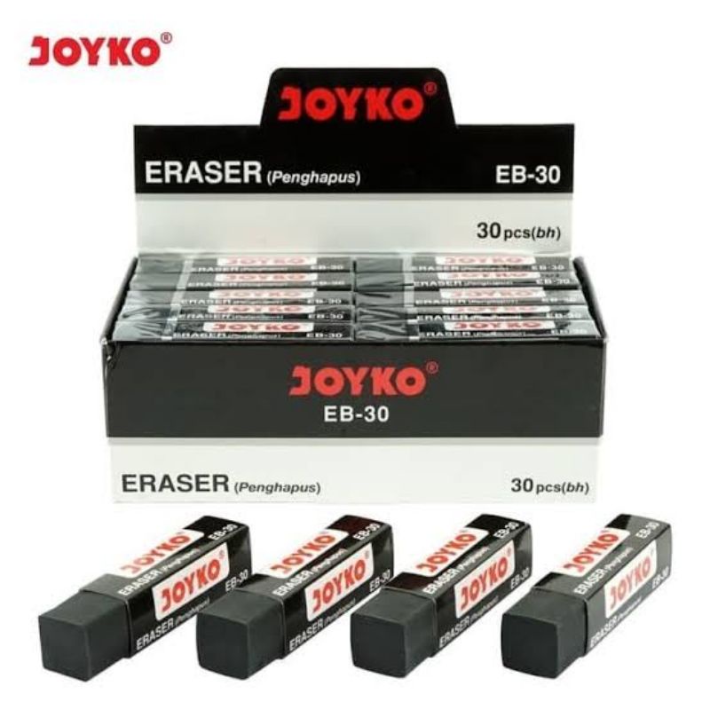 Jual Eraser Penghapus Pensil Joyko Eb 30 Er 30 Er 111 Hitam Putih Abu