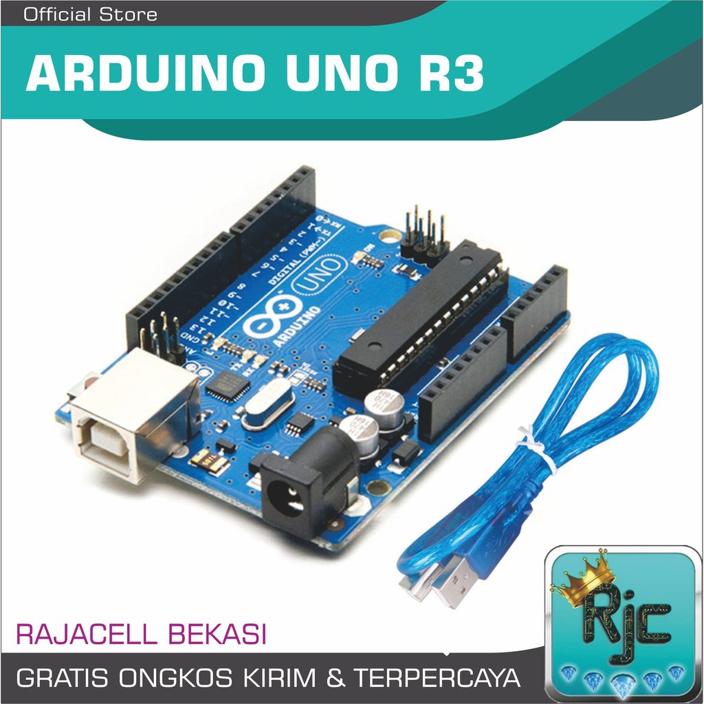 Jual NEW Arduino Uno R3 Atmega328P DIP + 16U2 like Original Tanpa Kabel ...