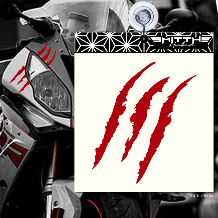 Jual Stiker Cakar Monster Claw Cutting Sticker Waterproof Decal Mobil ...