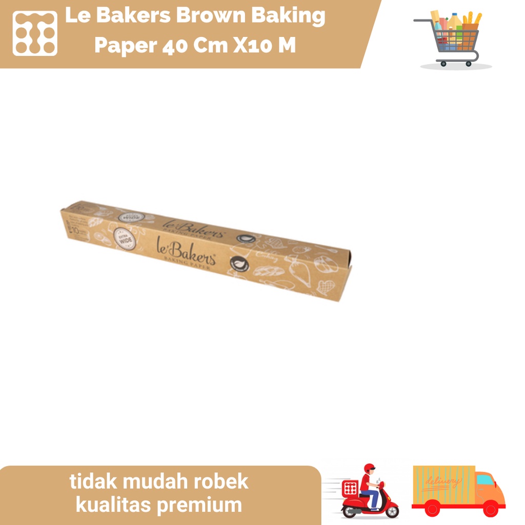 Jual Le Bakers Brown Baking Paper 40X10 Cm | Shopee Indonesia