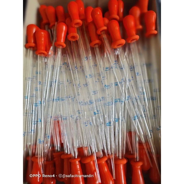 Jual Pipet Tetes Kaca Dot Merah Skala 2ml isi 10pcs | Shopee Indonesia