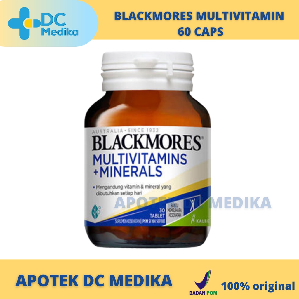 Jual Blackmores Multivitamin dan Minerals 30 Capsul / Suplemen Makanan
