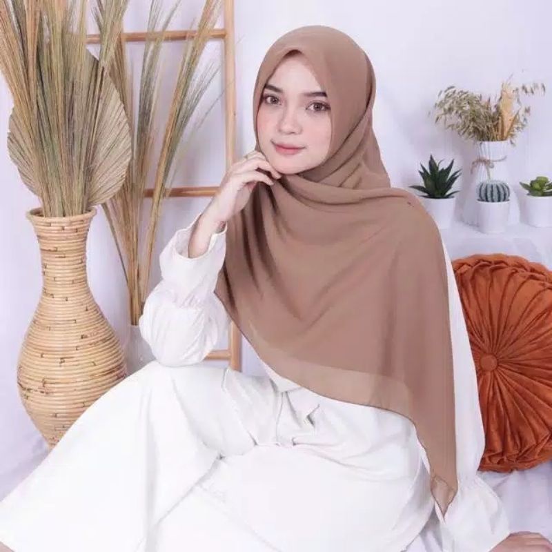 Jual Bella Square Hijab Segi Empat Polycotton / Double Hycon / Double ...