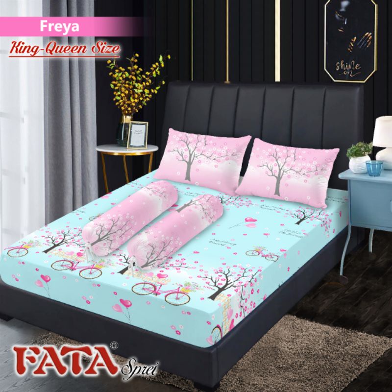 Jual FATA Sprei Minimalis Freya Ukuran King 180x200 / Queen 160x200 Shopee Indonesia