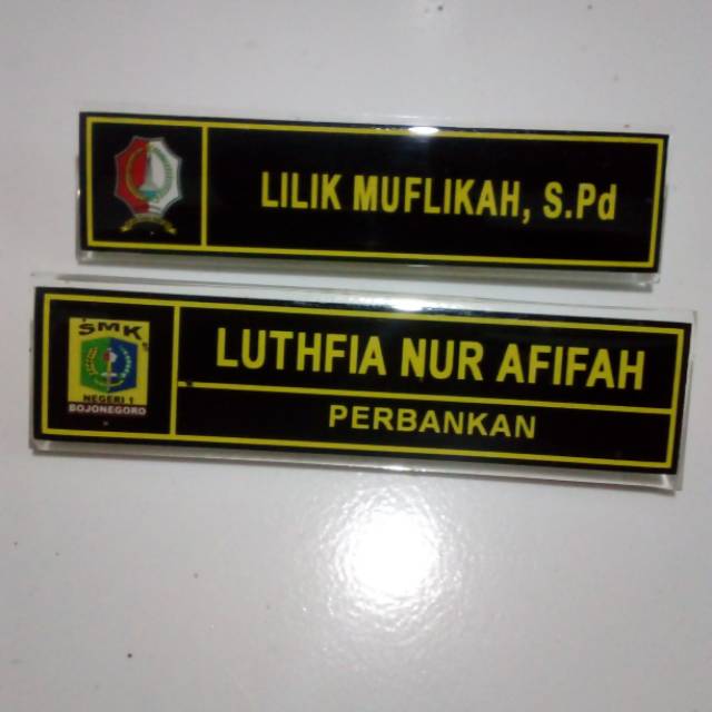 Jual Name Tag Atau Nama Dada Akrilik Peniti Shopee Indonesia