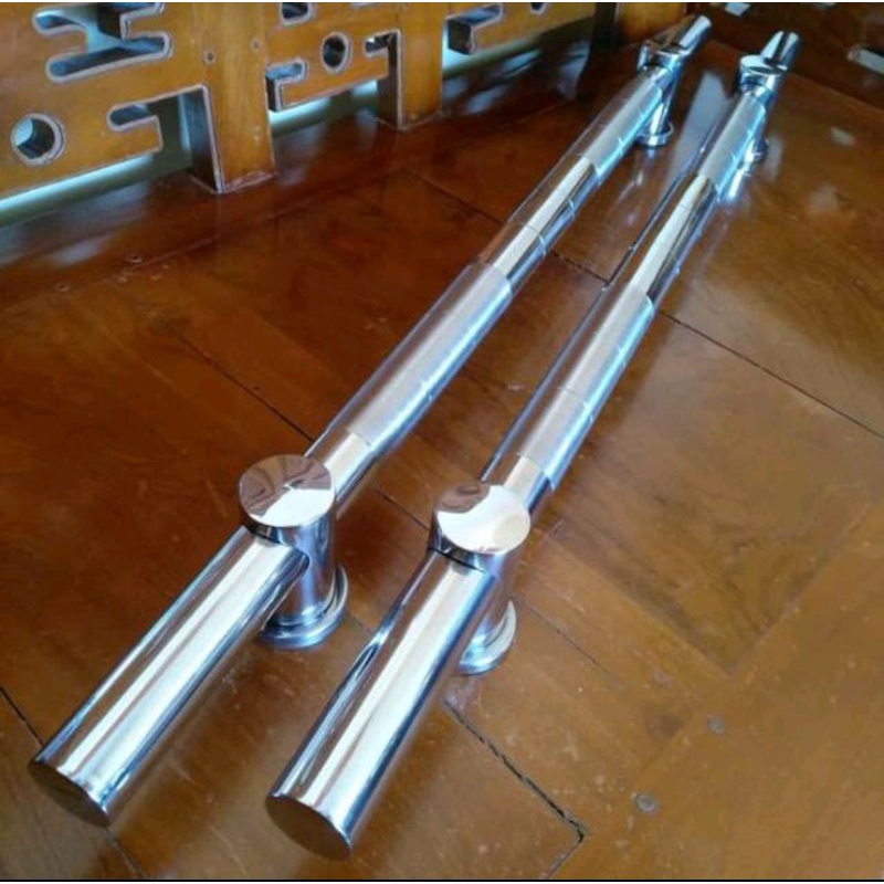 Jual Handle Pintu Stainless Motif Suling Bulat Panjang 60cm 80cm 100cm 120 Cm Shopee