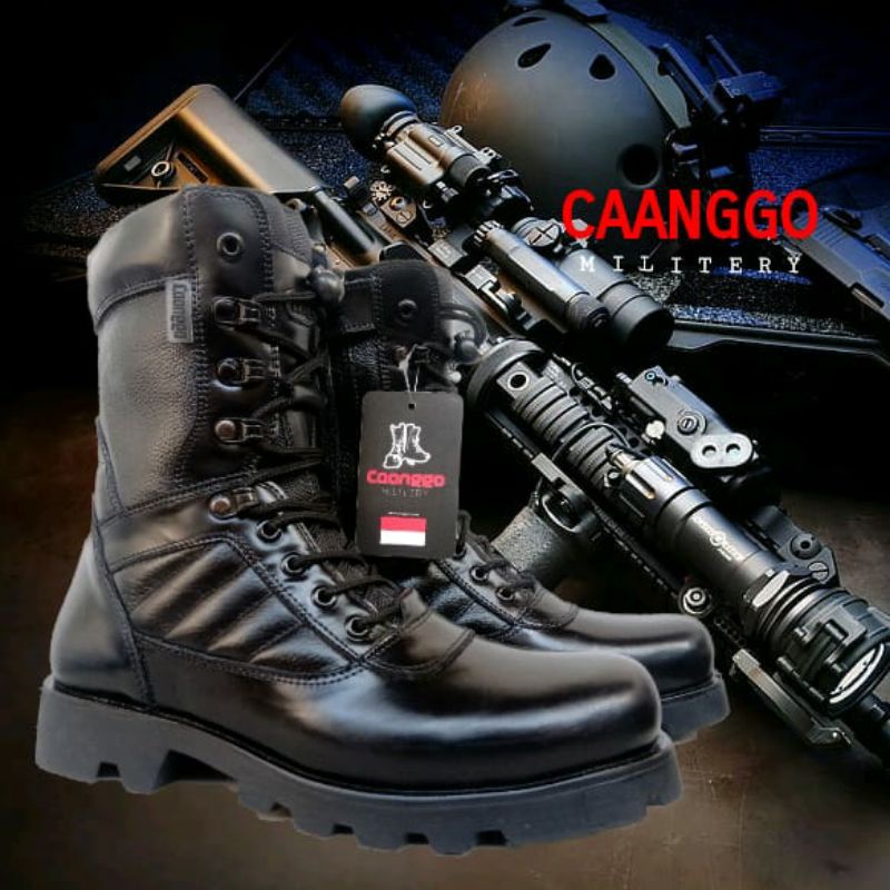 Jual SEPATU PDL TNI MODEL RAIDER PULL KULIT ASLI 100% BRANND CAANGGO ...