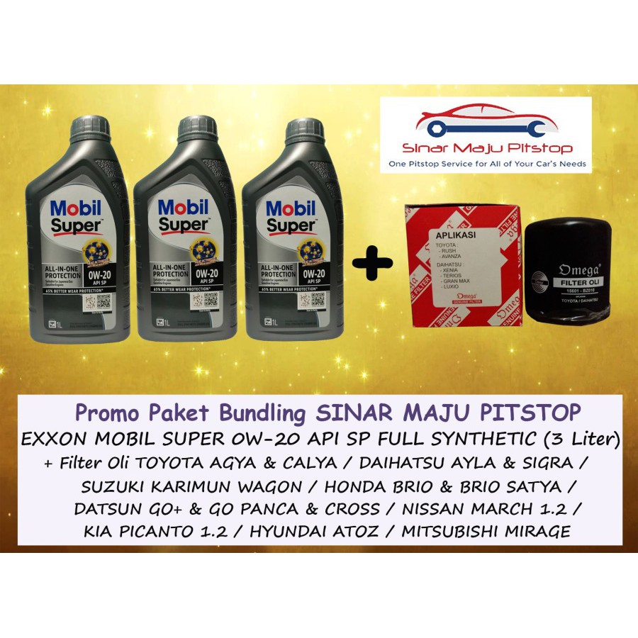 Jual Paket Oli Exxon Mobil Super W Api Sp Liter Filter Oli