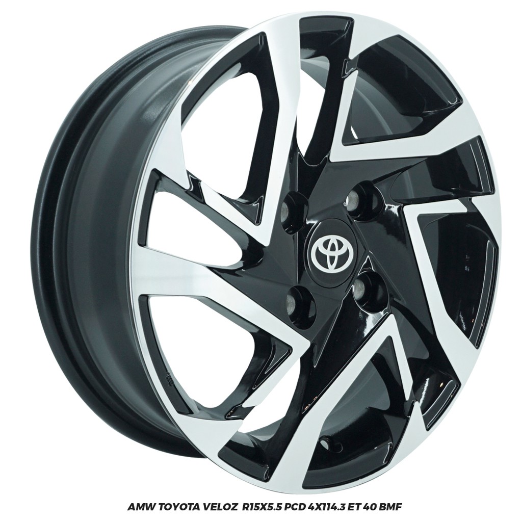 Jual Velg Mobil Avanza Veloz 15x6.5 4x114.3 ET+38 Gloss Black | Shopee ...