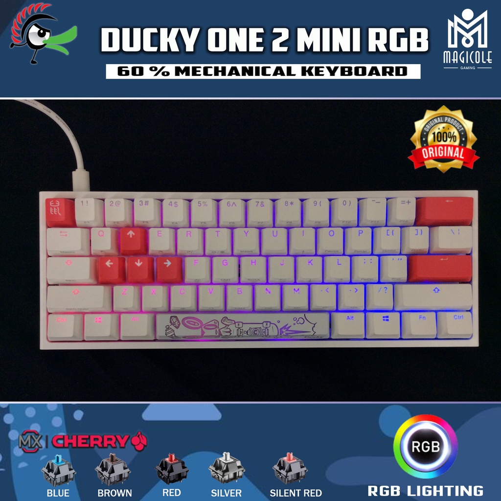 Jual Ducky One 2 Mini RGB White 60 Mechanical Keyboard Shopee Indonesia